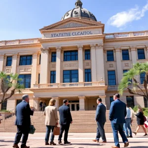 Lawmakers at Arizona State Capitol discussing budget proposals