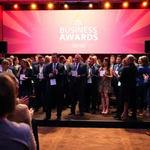 Arizona Chamber of Commerce Annual Awards event with leaders receiving awards.