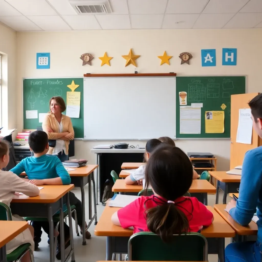 Teachers and students in an Arizona classroom
