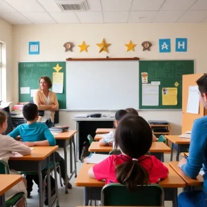 Teachers and students in an Arizona classroom