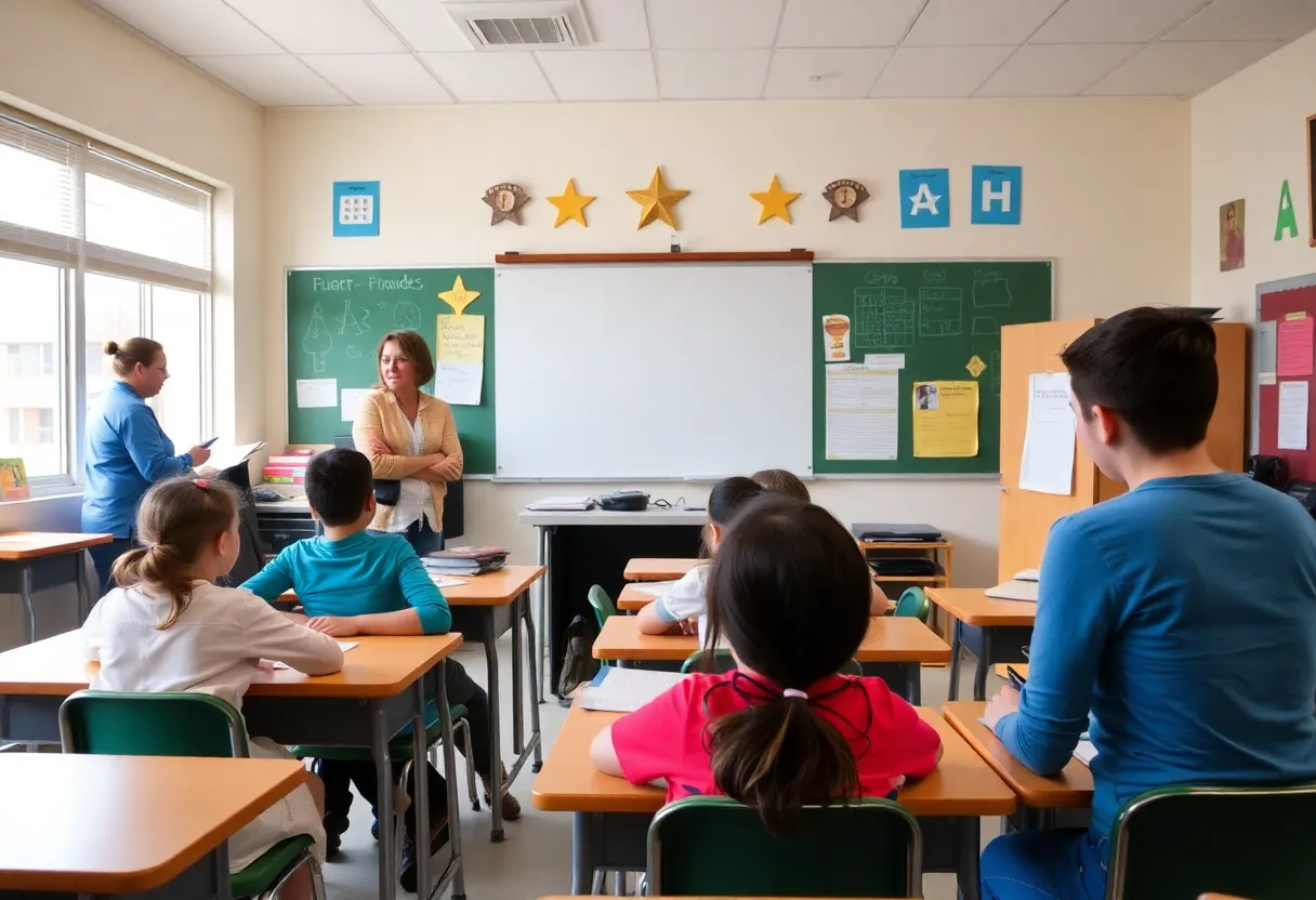 Teachers and students in an Arizona classroom