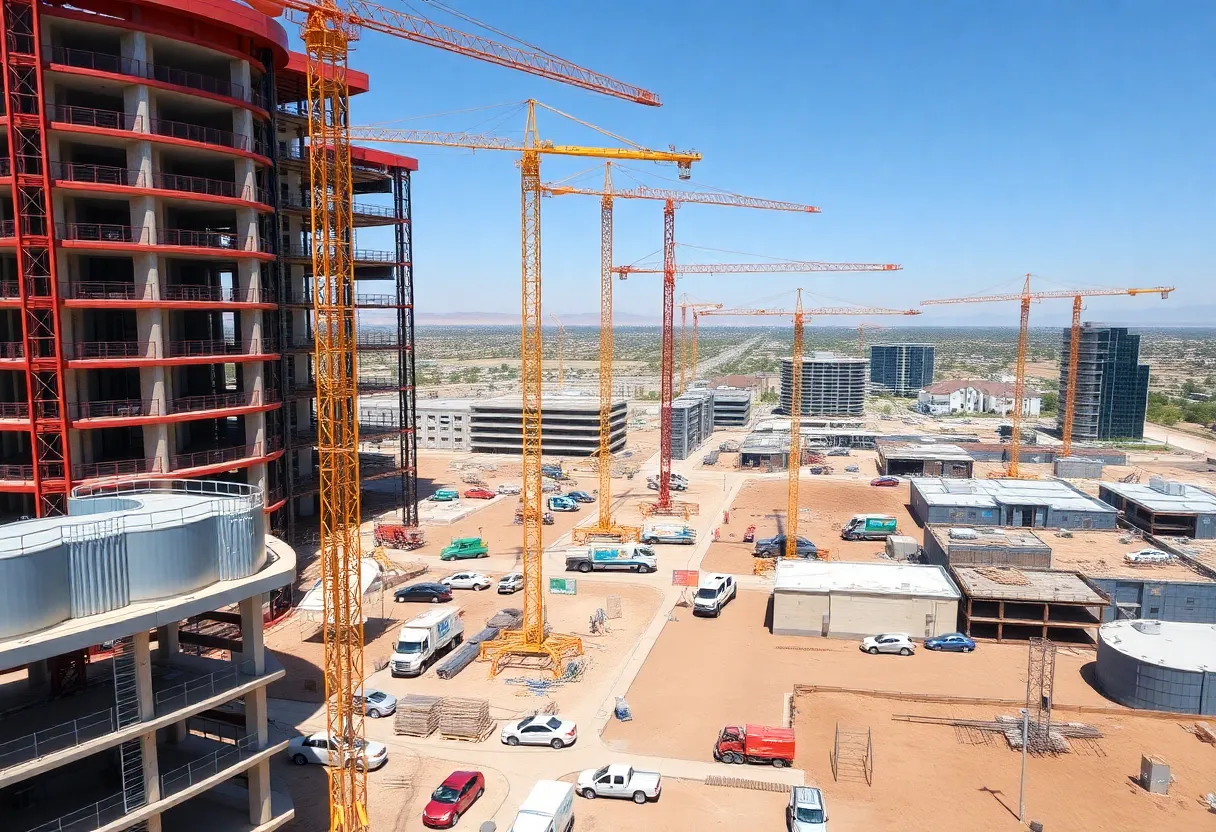 Active construction site in Arizona highlighting commercial development