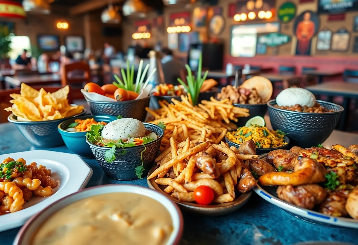 A variety of traditional Arizona dishes representing local culinary influences.