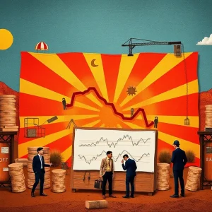 Illustration of Arizona's job market facing challenges due to layoffs and funding cuts.