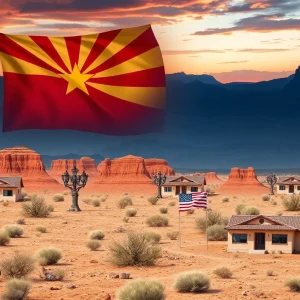 Arizona landscape with security elements