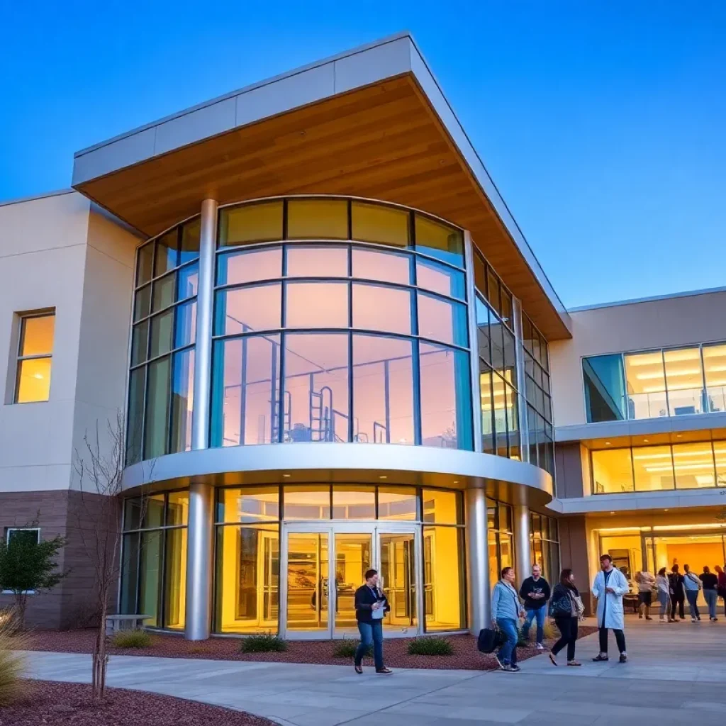 Students at a modern medical education facility in Arizona
