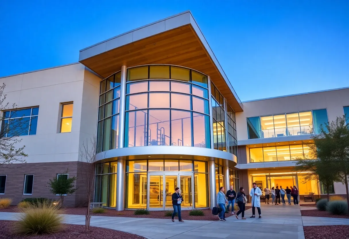 Students at a modern medical education facility in Arizona