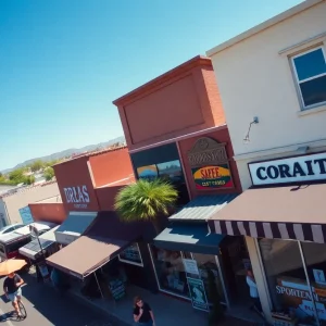 Bustling small business area in Arizona