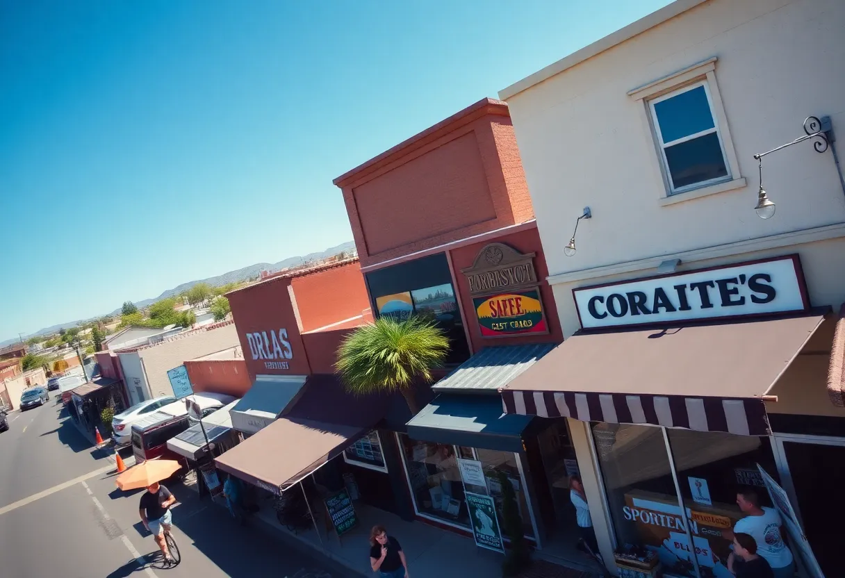 Bustling small business area in Arizona