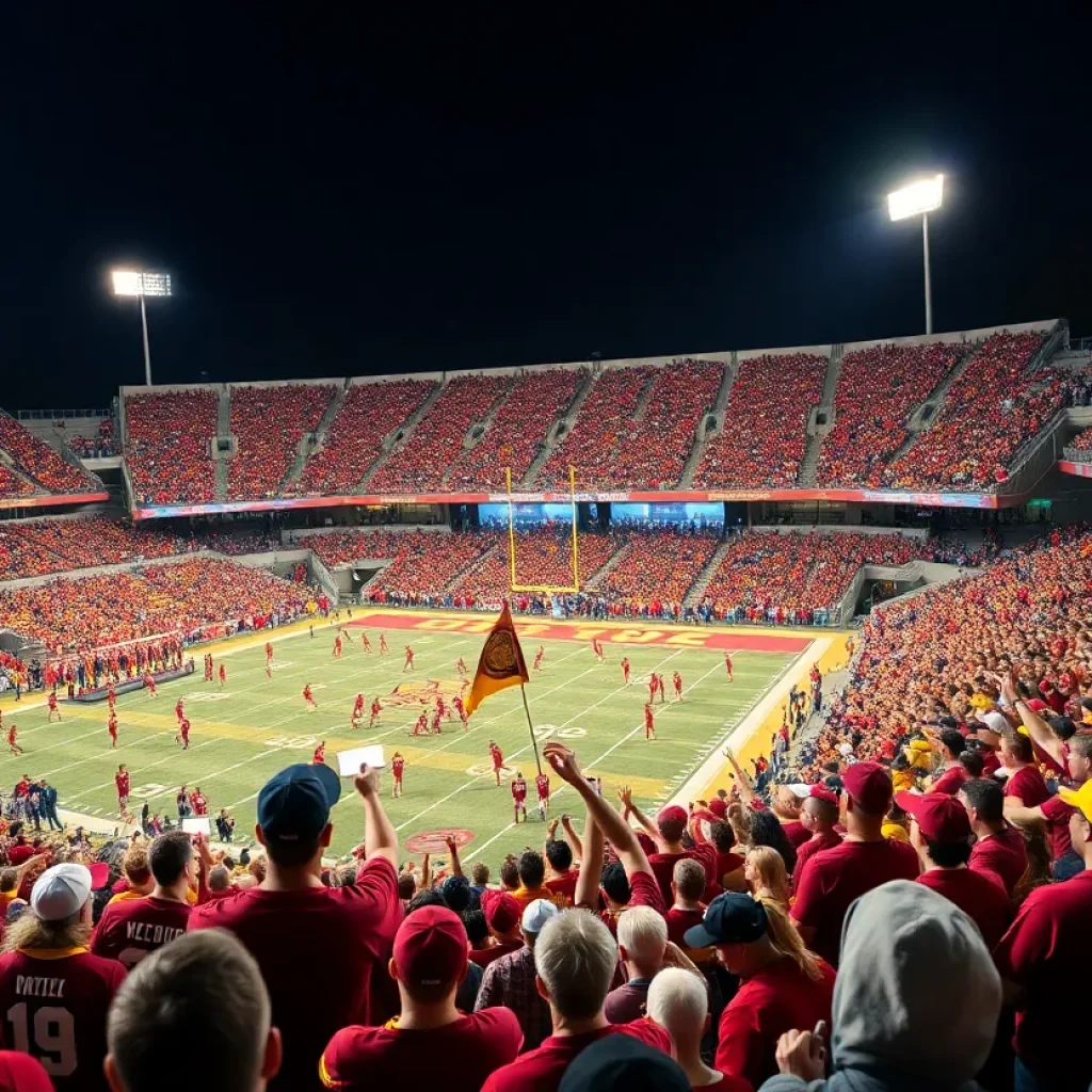 Fans show their support for ASU football with maroon and gold attire