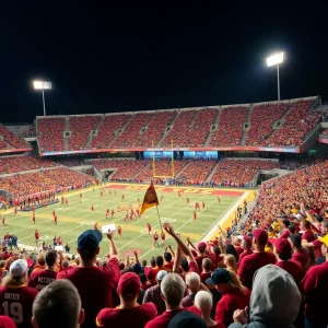 Fans show their support for ASU football with maroon and gold attire