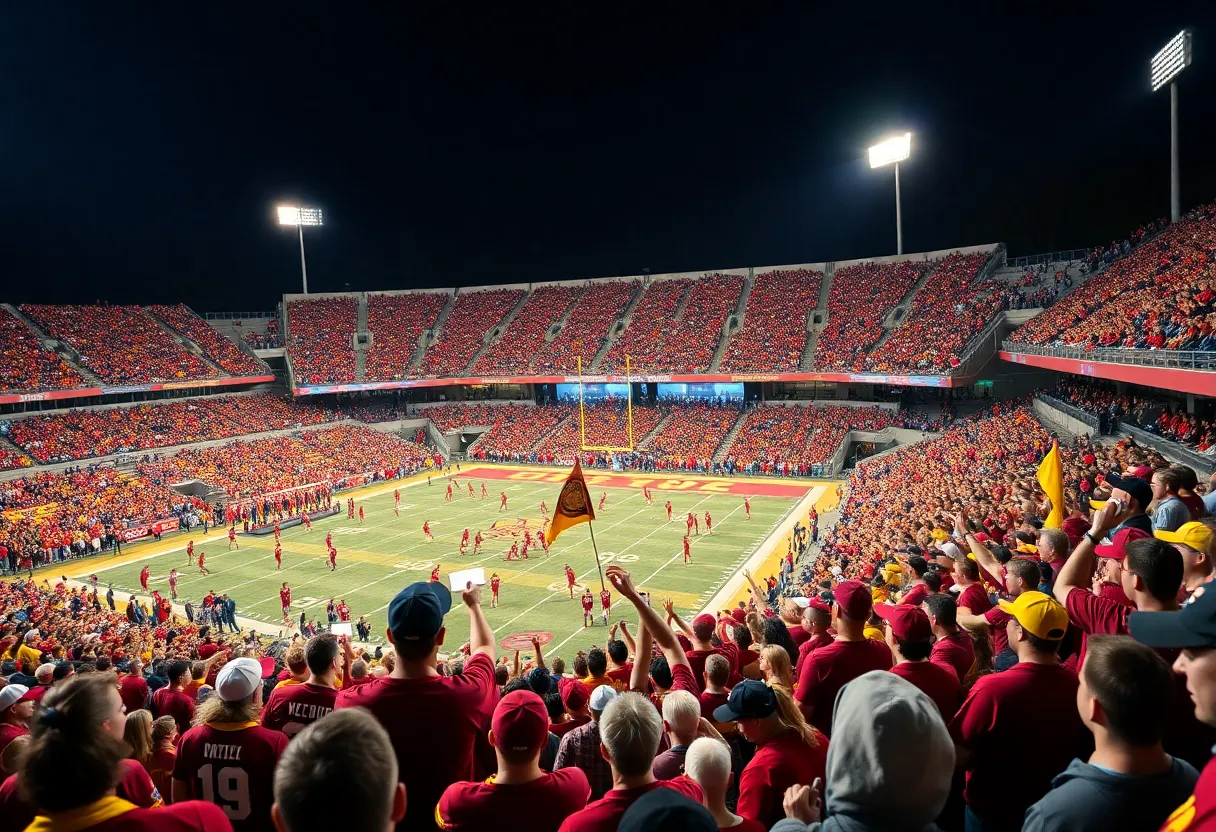 Fans show their support for ASU football with maroon and gold attire