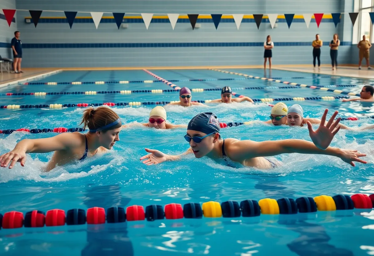 Swimmers training at ASU Swimming Program
