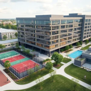 Exterior view of Avnet's new headquarters at ASU Research Park