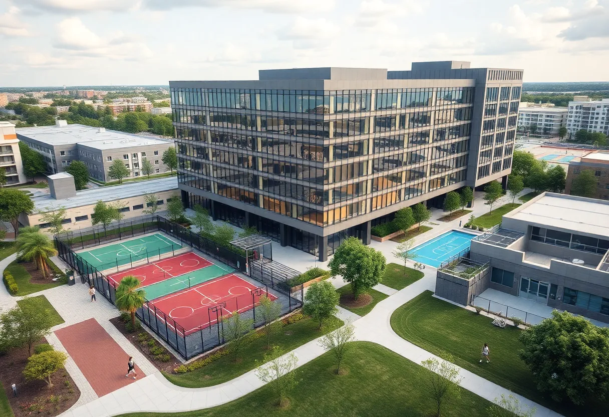 Exterior view of Avnet's new headquarters at ASU Research Park