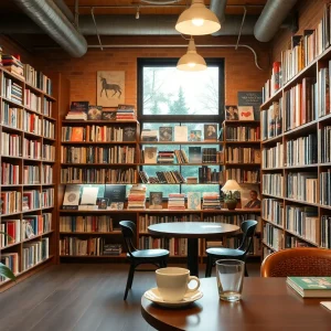 Interior of the new Barnes & Noble store in Phoenix with a café