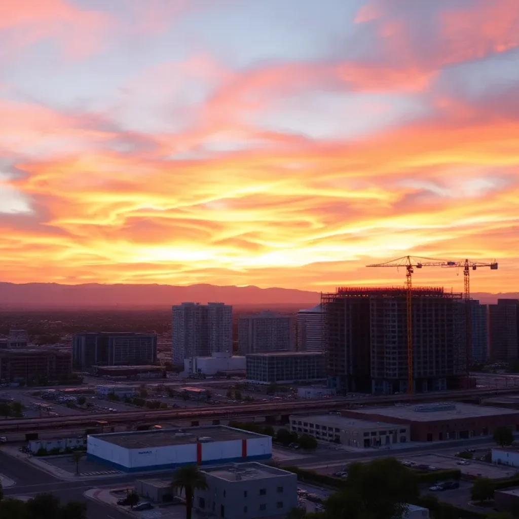 Construction of data centers in Tempe, Arizona