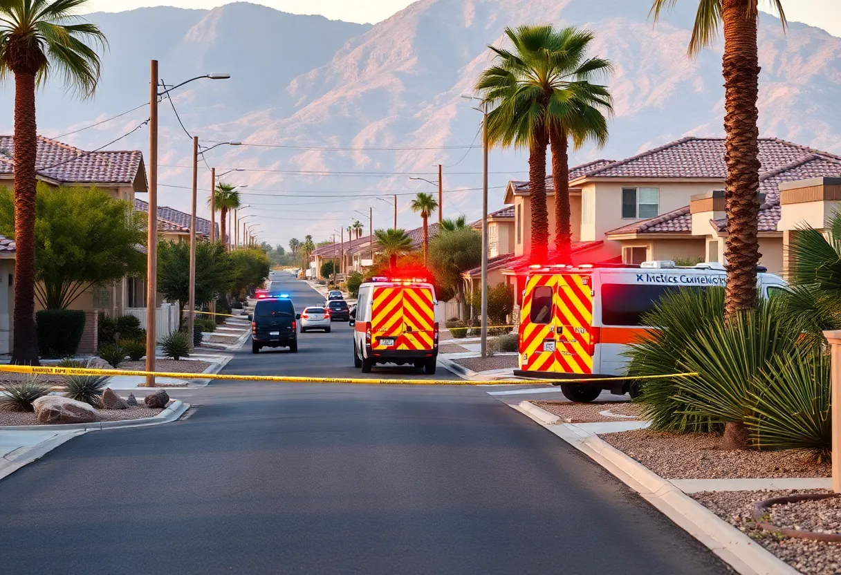 Emergency services responding to a scene in north Phoenix