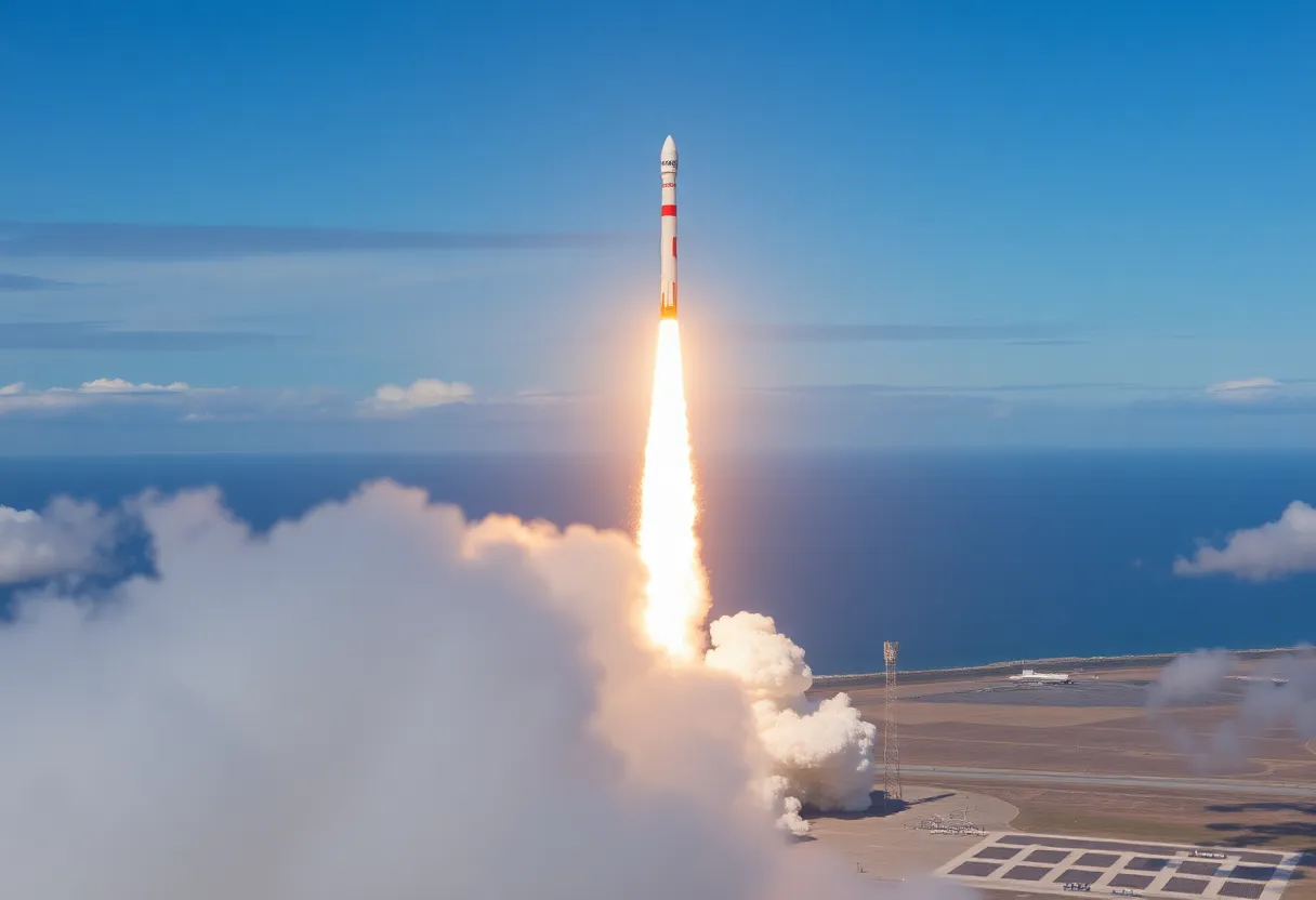 Falcon 9 rocket launching from Vandenberg Space Force Base