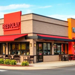 Exterior view of the new Farmer Boys restaurant in Gilbert, AZ