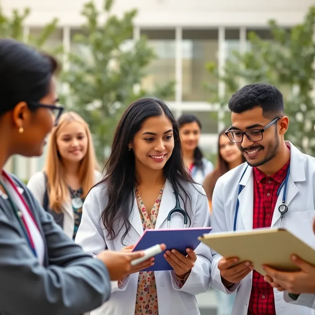 Students learning in a medical school setting at the University of Arizona