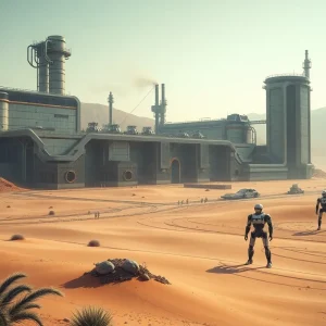 Rendering of an advanced AI manufacturing complex in Arizona