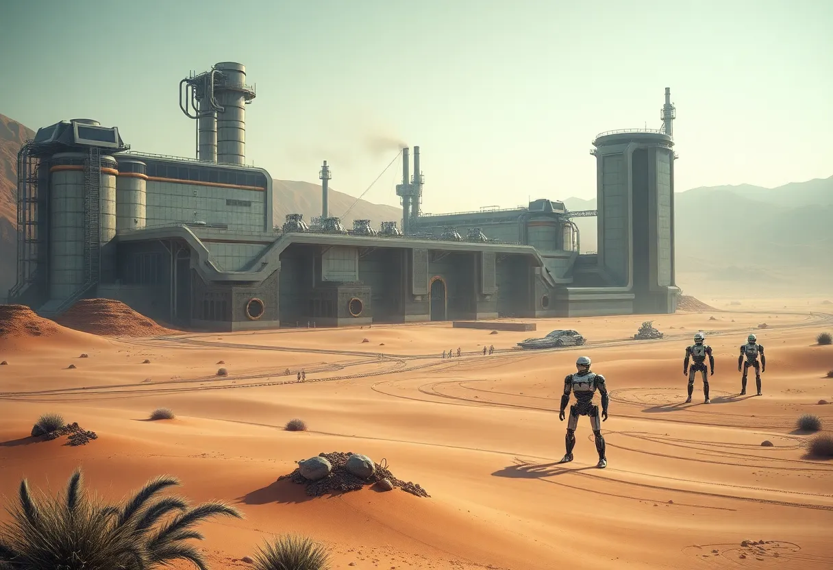 Rendering of an advanced AI manufacturing complex in Arizona
