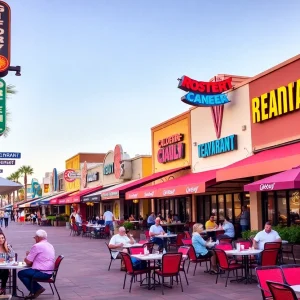 Outdoor dining scene featuring new restaurants in Gilbert Arizona