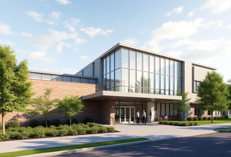 Architectural rendering of the Hilton Family Holocaust Education Center in Phoenix.