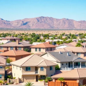 View of various houses in Phoenix, Arizona