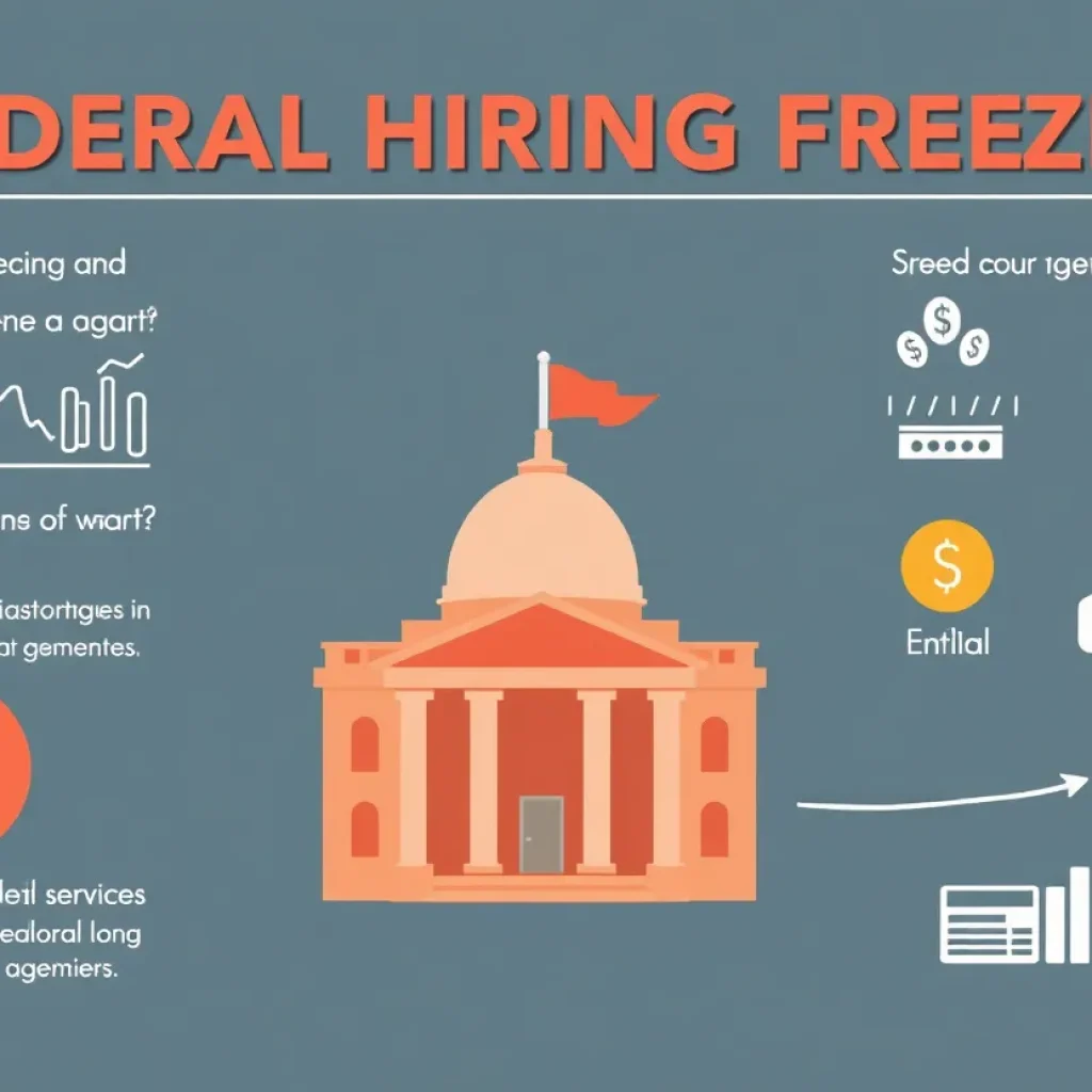 Illustration of effects of federal hiring freezes on economic data and services