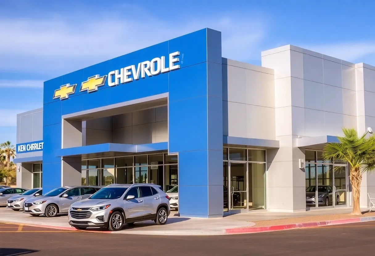Exterior view of Ken Garff Gateway Chevrolet dealership in Arizona