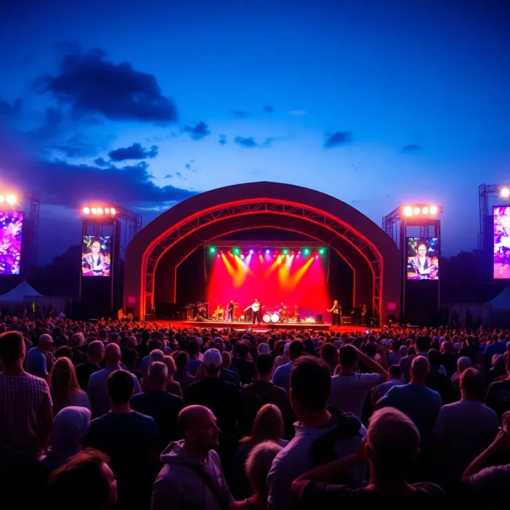 An audience enjoying a Lil Wayne concert at Talking Stick Resort Amphitheatre