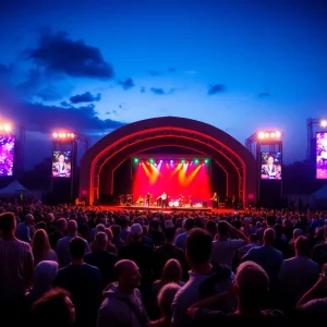 An audience enjoying a Lil Wayne concert at Talking Stick Resort Amphitheatre