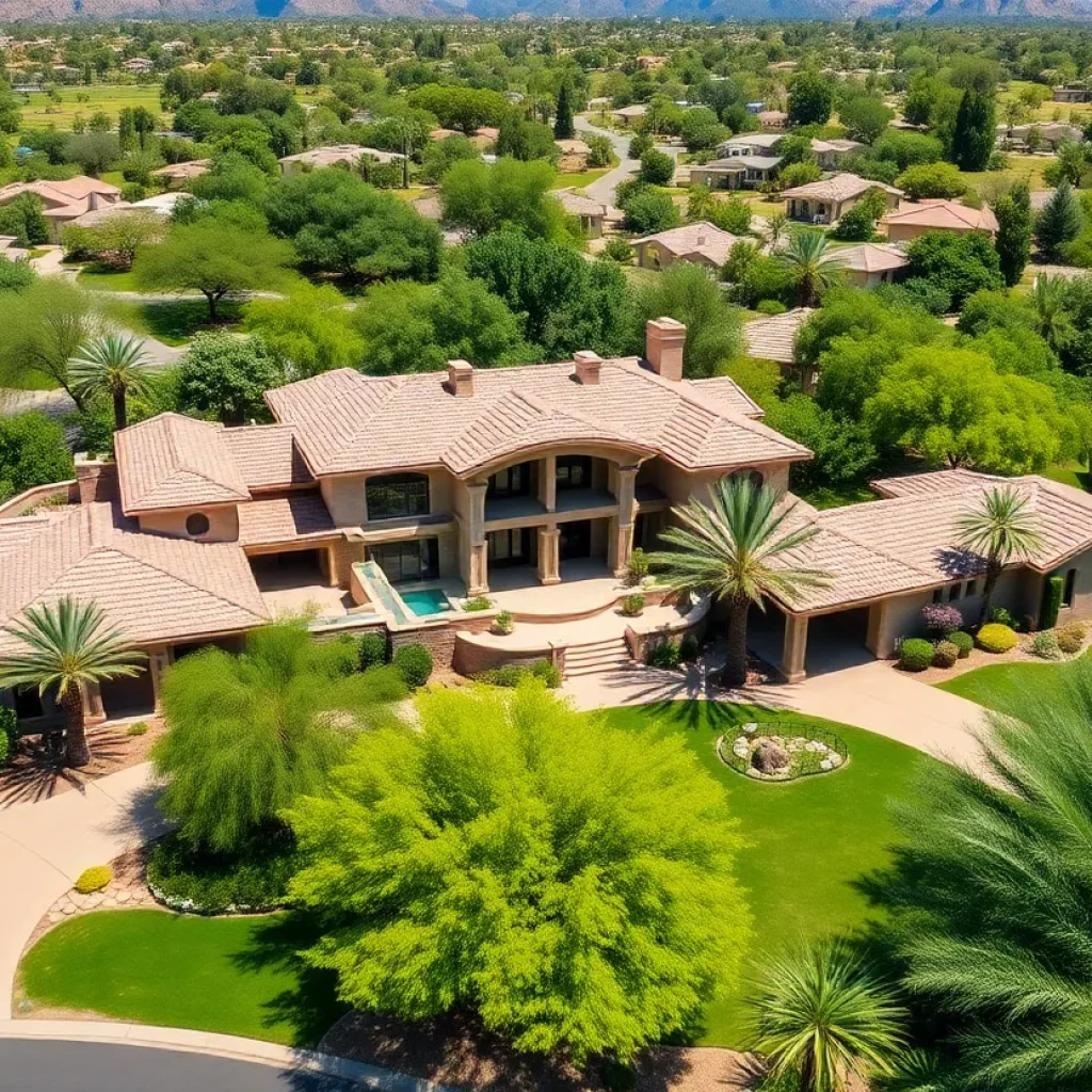 Luxurious mansion in Paradise Valley with gated entry