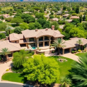 Luxurious mansion in Paradise Valley with gated entry