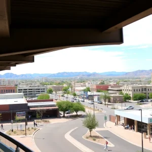 Scenic view of Mesa, Arizona highlighting urban infrastructure