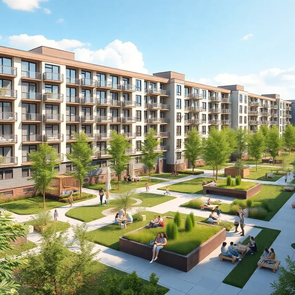 Artist's impression of new student housing at Alabama State University