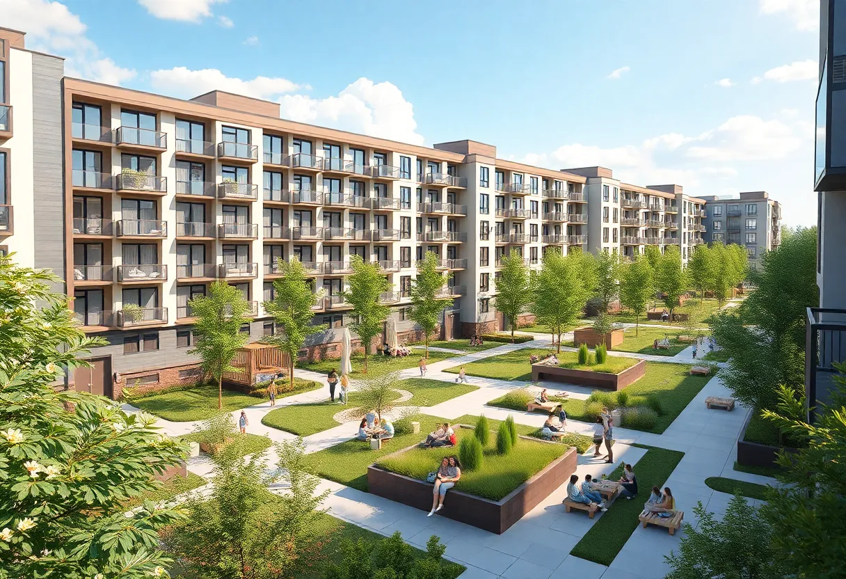 Artist's impression of new student housing at Alabama State University