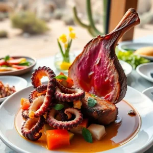 Spring menu dishes from Ocotillo restaurant in Phoenix, Arizona