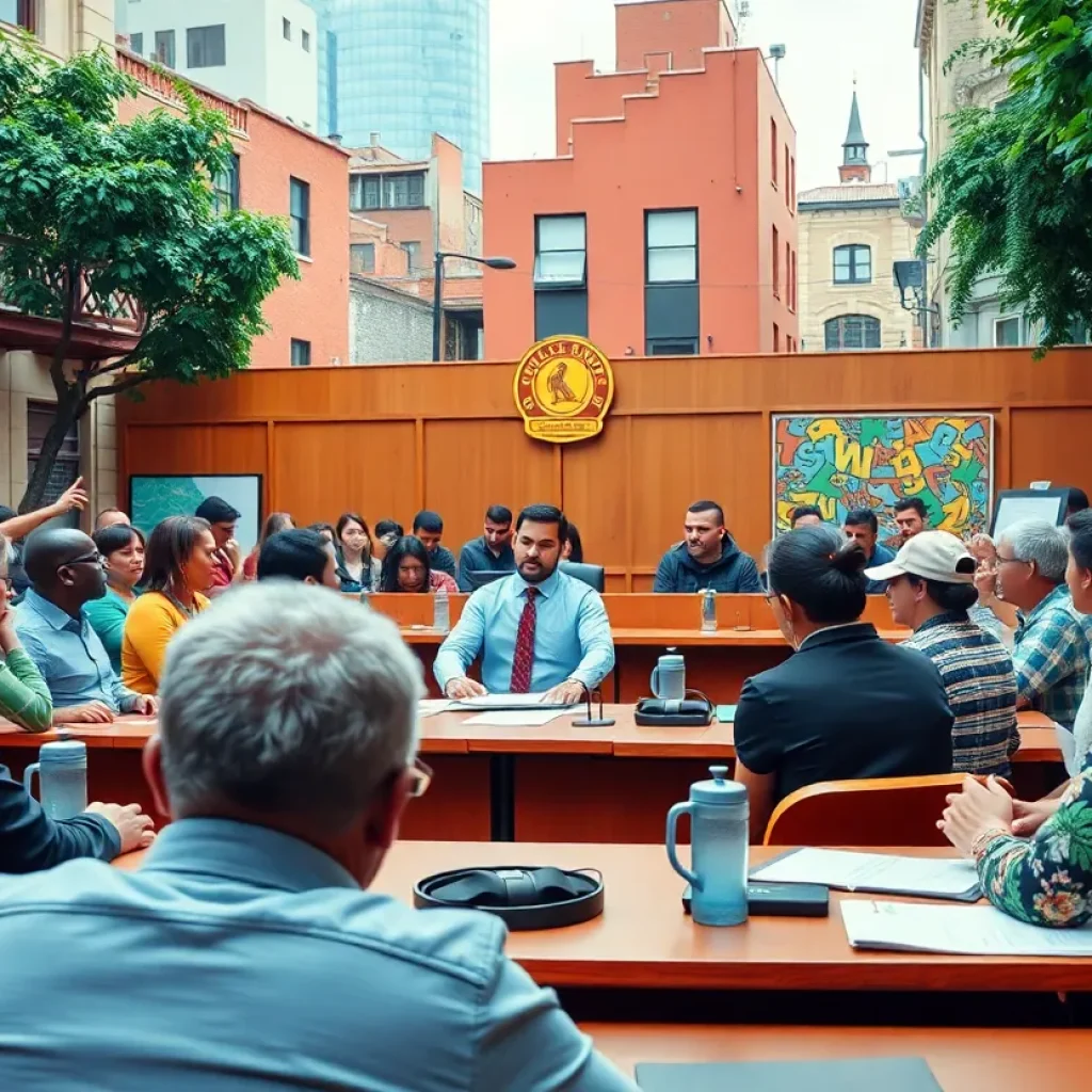 City council meeting in Phoenix with community members present
