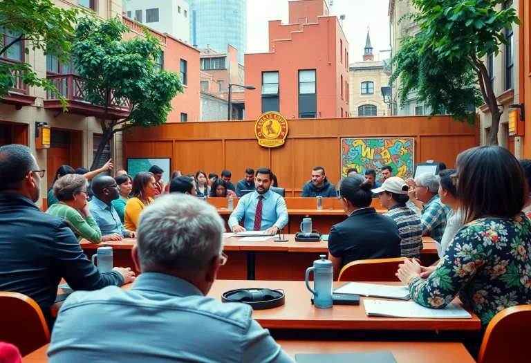 City council meeting in Phoenix with community members present