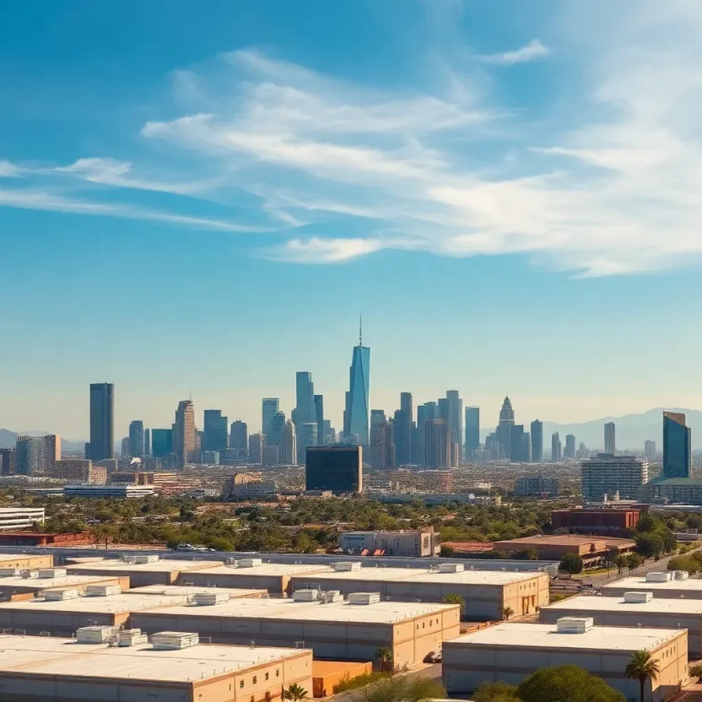 Phoenix skyline featuring new data centers