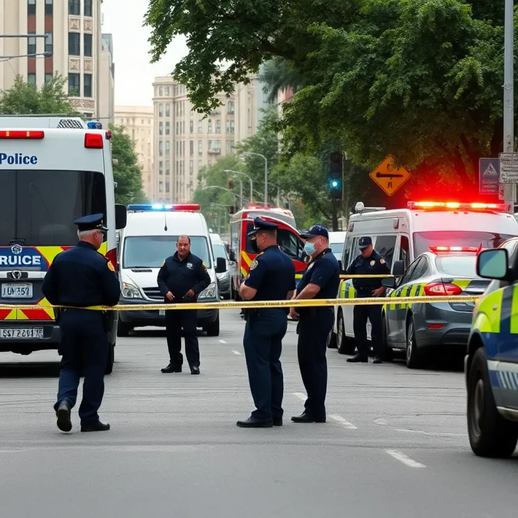 Emergency responders at a crime scene in Phoenix