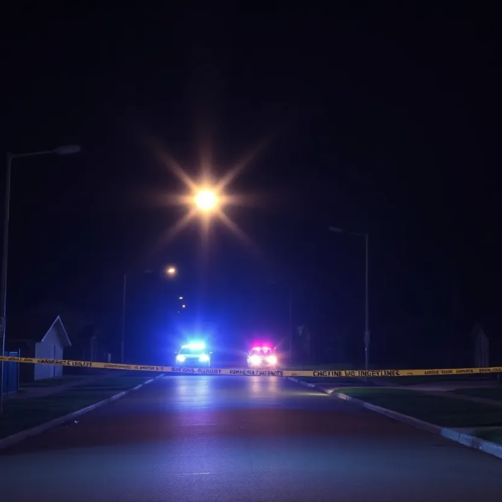Police lights at a residential area in Phoenix