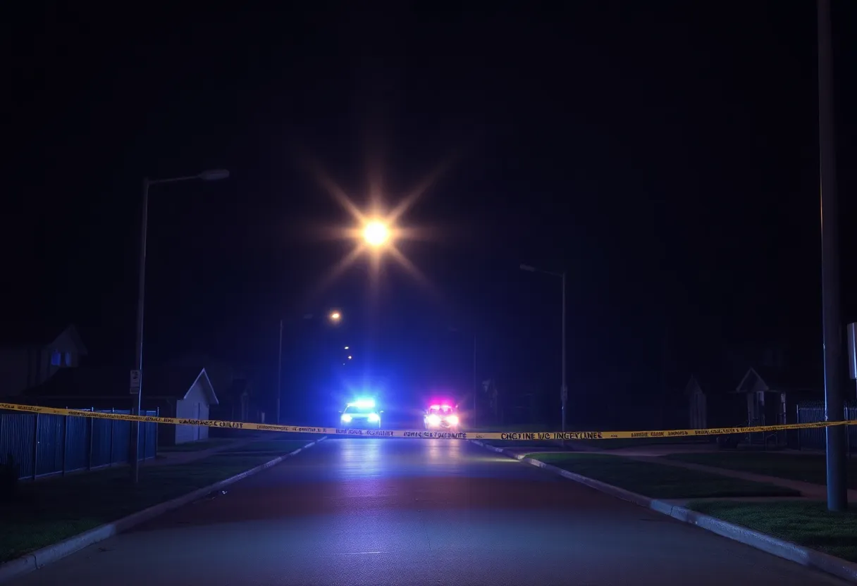 Police lights at a residential area in Phoenix