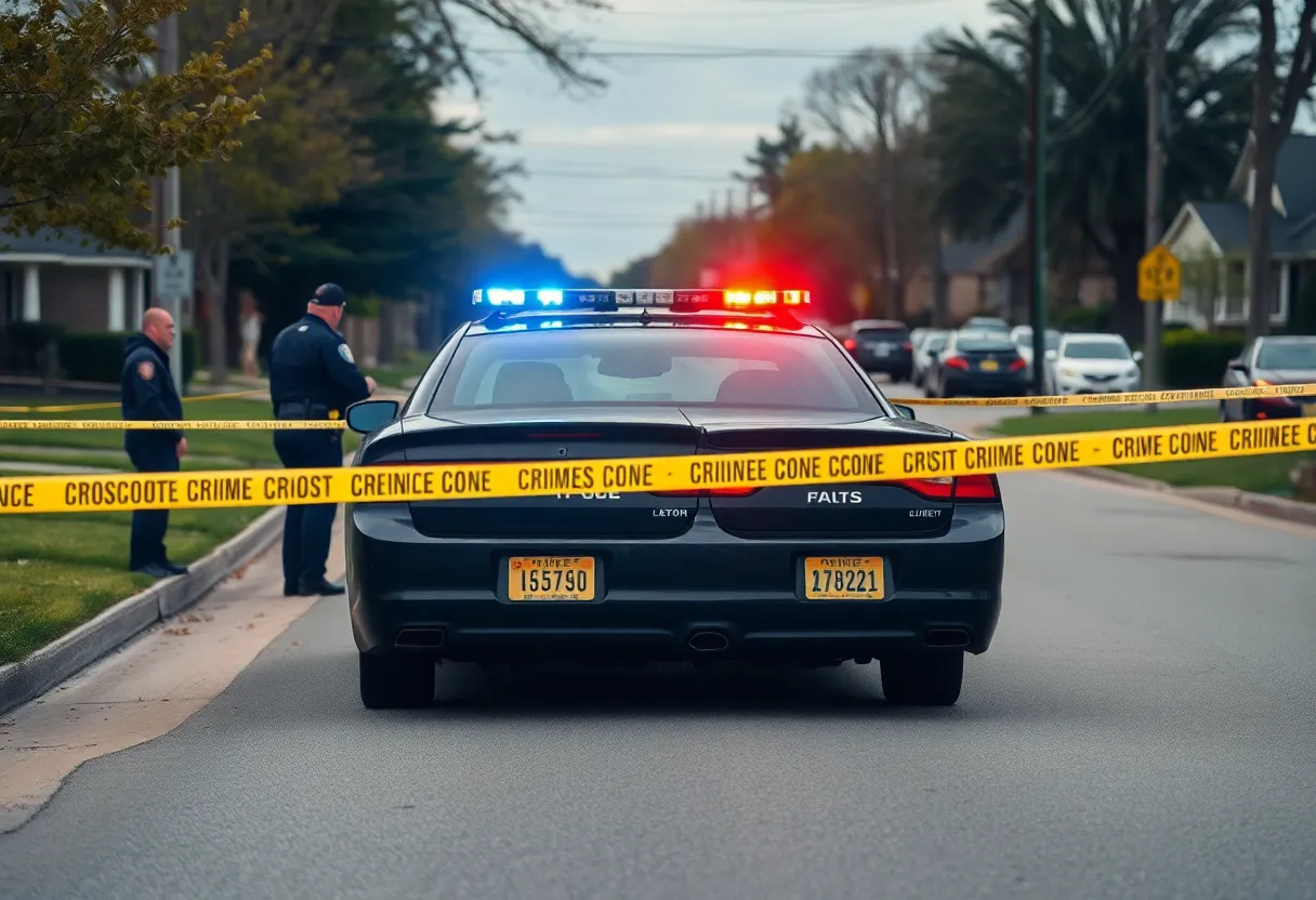 Police cars at a crime scene following a shooting in Phoenix