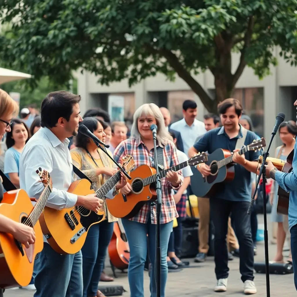 Musicians from Phoenix Symphony performing for a community audience