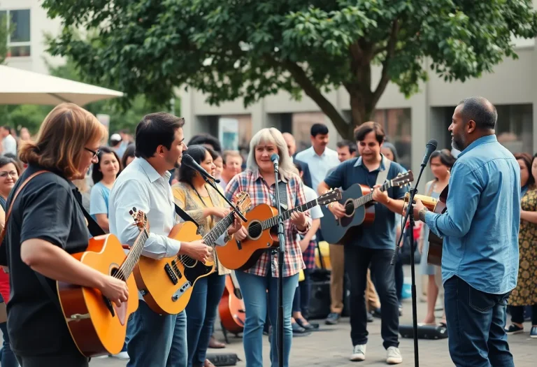 Musicians from Phoenix Symphony performing for a community audience