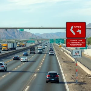 Construction on Phoenix highways affecting traffic flow
